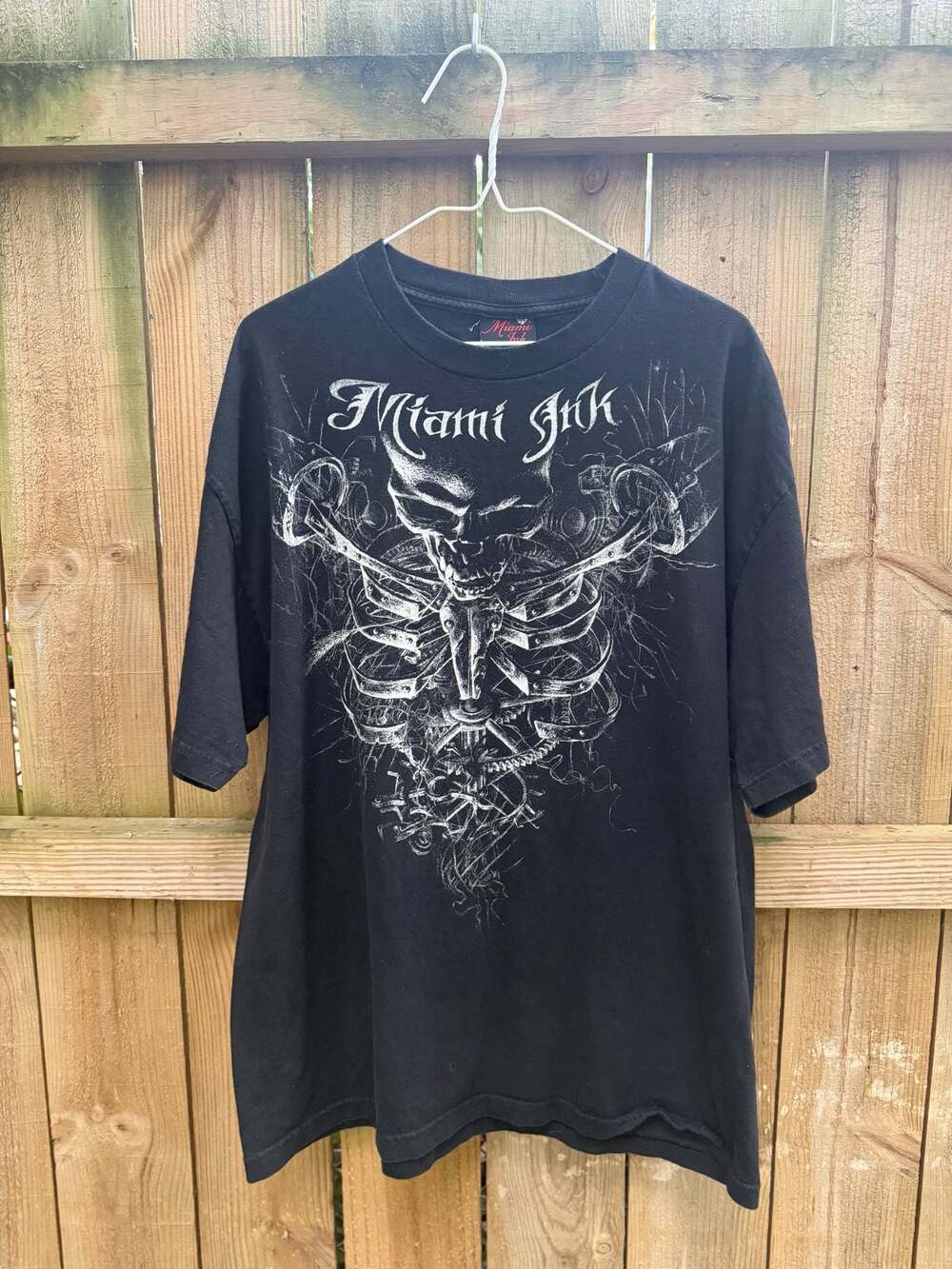 Miami Ink Y2K Skull Graphic Grunge T-Shirt